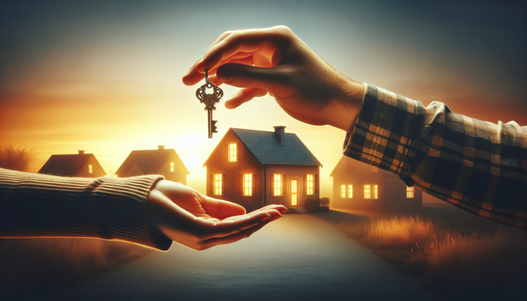 House key handover representing cash home buying