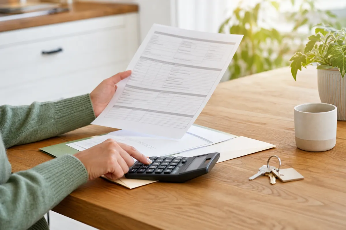 Homeowner reviewing a HELOC payoff before closing