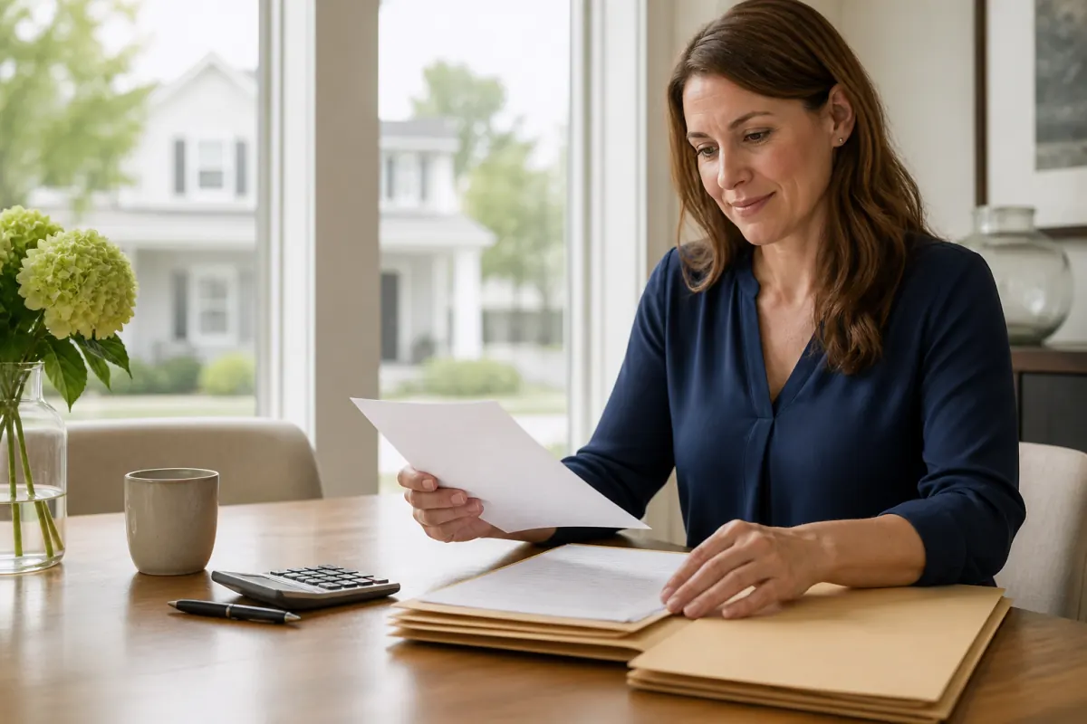 Organized closing documents for the sale of an inherited house