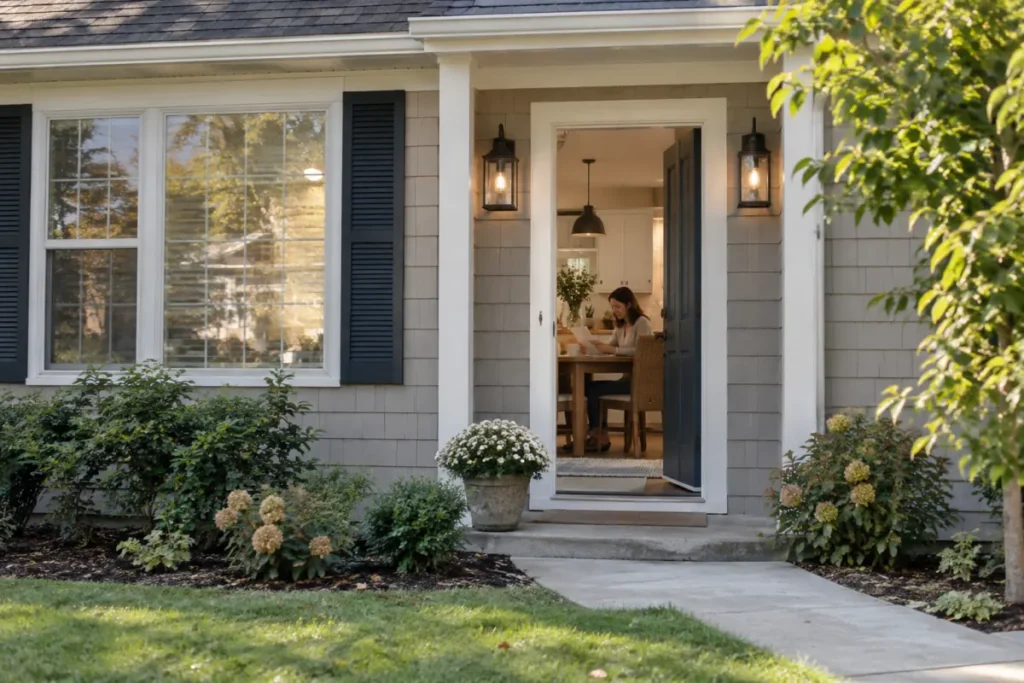 Suburban house being prepared for a sale while resolving back taxes