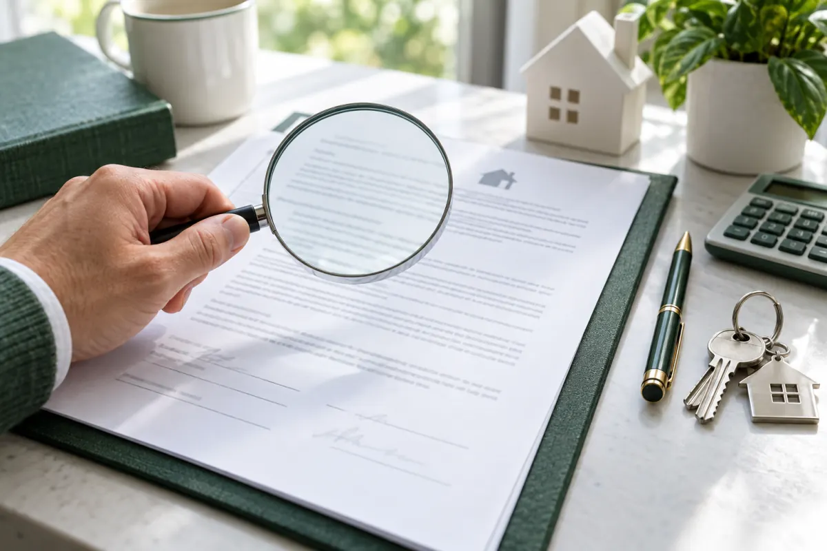 Home sale contract being carefully reviewed before accepting a cash offer